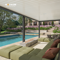 Pergola actionnée électrique avec l'option en aluminium imperméable de structure et de mur de verre
