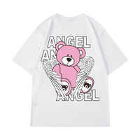 T-shirt à manches cinq-quarts pour hommes et femmes Cartoon Bear Ins Boyfriend Style Couple Casual Version coréenne Pull