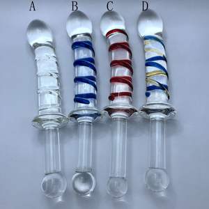 Dildo in Vetro Borosilicato Liscio per Massaggio Prostatico <span class=keywords><strong>e</strong></span> Punto G, Giocattolo Sessuale Trasparente per Uomo o Donna - Product Image 1