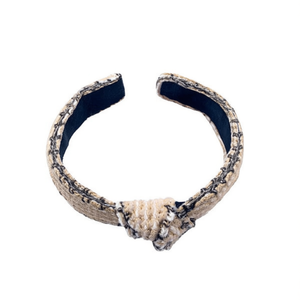 Fascia per capelli in pile a doppia faccia con nodo, accessorio moda per capelli da donna - Product Image 2