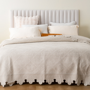 Op maat gemaakt logo OEM 100% katoenen dekbedovertrekset deken 3-delig dekbed kussensloop lichtgewicht bohemian winter beddengoed witte dekbeddeken - Product Image 2