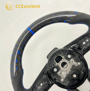 พวงมาลัยคาร์บอนไฟเบอร์แบบกำหนดเอง CCExcellent สำหรับ B9 พร้อมดีไซน์สปอร์ตสีฟ้าลายเกล็ดน้ำแข็ง - Product Image 2