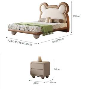 <span class=keywords><strong>Lit</strong></span> de pied rond pour <span class=keywords><strong>garçon</strong></span> pour enfants petite tête d'ours moderne Simple avec rangement <span class=keywords><strong>lit</strong></span> simple <span class=keywords><strong>lit</strong></span> en bois massif vente directe d'usine - Product Image 6