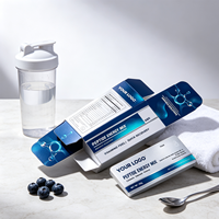 Étiquettes personnalisées pour peptides à faible MOQ et boîtes assorties, étanches et durables pour petits flacons, vente en gros pour marques de startups et usines