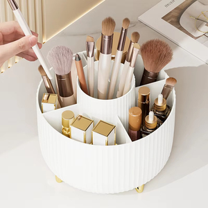 Wholesale 360. Rotating <b>Makeup</b> Desktop Cosmetic Storage Box Large Capacity Bathroom Portable Lipstick Brush Pen <b>Holder</b> - Product Image 6