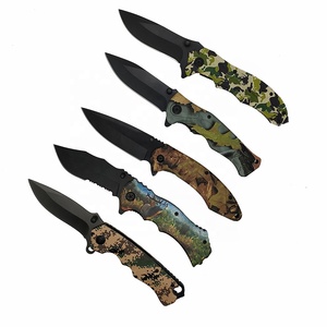 Couteau de survie tactique Durable pour <span class=keywords><strong>Jungle</strong></span> extérieure, Camouflage noirci, fournitures d'usine - Product Image 1