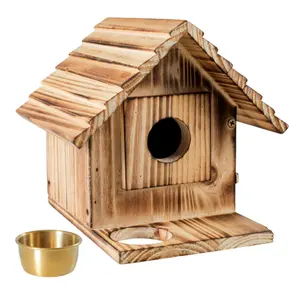 Shangrun Cardinals Nichoir suspendu Nichoir Maison d'oiseau bleu extérieure pour maison d'oiseau extérieur avec mangeoire