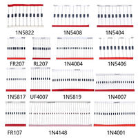 Composants électroniques polyvalents Longwei 1N5817-1N5819 – Diode redresseuse à barrière Schottky SMD/SMTT 40V 1A – Ventes flash