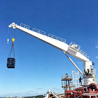 Grue de pont marine certifiée BV CCS de 30 tonnes avec commande hydraulique et commande à distance pour la manutention de marchandises