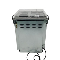 Cuisinière à gaz Xunda 60*60cm, 2 brûleurs et 2 plaques électriques, cuisinière à gaz et électrique avec four