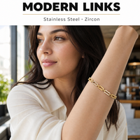 Bracelet à breloques vintage en cuivre plaqué or avec pierres en zircon pour femmes