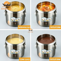 Baril à soupe isotherme 24H, seau alimentaire robuste en acier inoxydable avec poignée anti-brûlure pour la restauration en extérieur