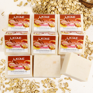 Leche fresca orgánica y manteca de karité, limpieza de belleza, equilibrio, hidratante, exfoliante, blanqueamiento, jabón de <span class=keywords><strong>avena</strong></span> hecho a mano para piel seca - Product Image 1