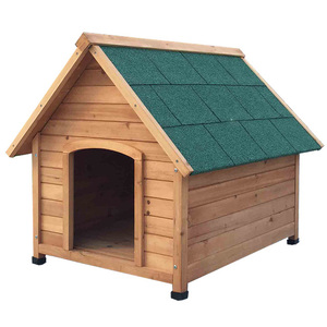 Nichoir pour chien en bois SDD004S en stock, étanche, avec toit en asphalte, ouverture à charnières, inclut des protections pour les pattes et une <span class=keywords><strong>porte</strong></span> rabattable - Product Image 1
