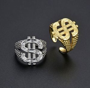<b>Pop</b> Hip Hop Dollar Sign <b>Ring</b> Opening Design Adjustable Punk Hand Jewelry Wholesale - Product Image 6
