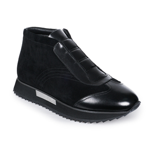 Calzado informal de hombre de suela negra <span class=keywords><strong>mate</strong></span> de cuero suave moderno duradero versátil cómodo y elegante para visitas a cafeterías de fin de semana - Product Image 4