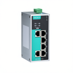 Moxa EDS-P206A-4PoE-T DIN Rail <b>PoE</b> Unmanaged <b>Switch</b> 6 Port Industrial Ethernet <b>Switch</b> - Product Image 2