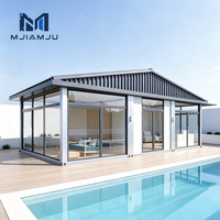Conteneur pliable certifié CE, style hôtel, maison préfabriquée extensible, cuisine et salle de bain préinstallées, design moderne du milieu du siècle