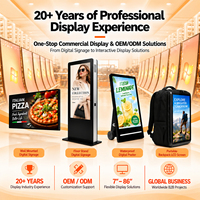 Kiosque numérique sur pied de 70, 75, 80, 86 pouces, écran LCD couleur pour affichage publicitaire, utilisation commerciale en intérieur, CMS