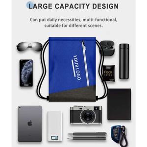 Custom Logo Foldable Fashion Waterproof Travel Promotional Nylon Polyester 210D DrawString Backpacks <b>Bags</b> Shoes Gym - Product Image 4