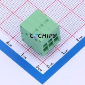 JL271R-35003G01 Spring Terminal Block Bent Lead Through Hole,P=3.5mm Connector 1x3P 3.5mm Green Right Angle Insert - Product Image 1