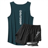 Débardeur de sport d'été pour homme en tricot à séchage rapide, motif lettres brodées, fin, sans manches, absorbant la transpiration, pour la course à pied
