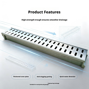 Système de drainage extérieur moderne et écologique en résine en forme de U pour balcon et cour. - Product Image 4