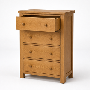 Commode à 4 tiroirs en chêne moderne de fabrication vietnamienne - Meubles en bois d'exportation de haute qualité pour chambre à coucher - Product Image 2