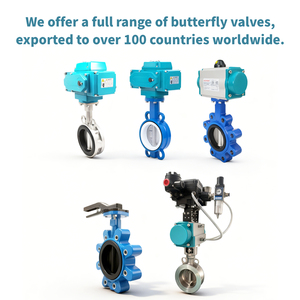 Vanne papillon DN400 à actionneur motorisé, disque en fonte, raccord à pattes, siège en PTFE - Product Image 4