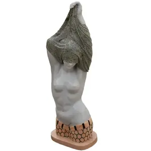 Statue de fille stripteaseuse sexy décorative pour la maison, sculpture de femme nue en <span class=keywords><strong>marbre</strong></span>, sculpture de femme en train de s'habiller - Product Image 3