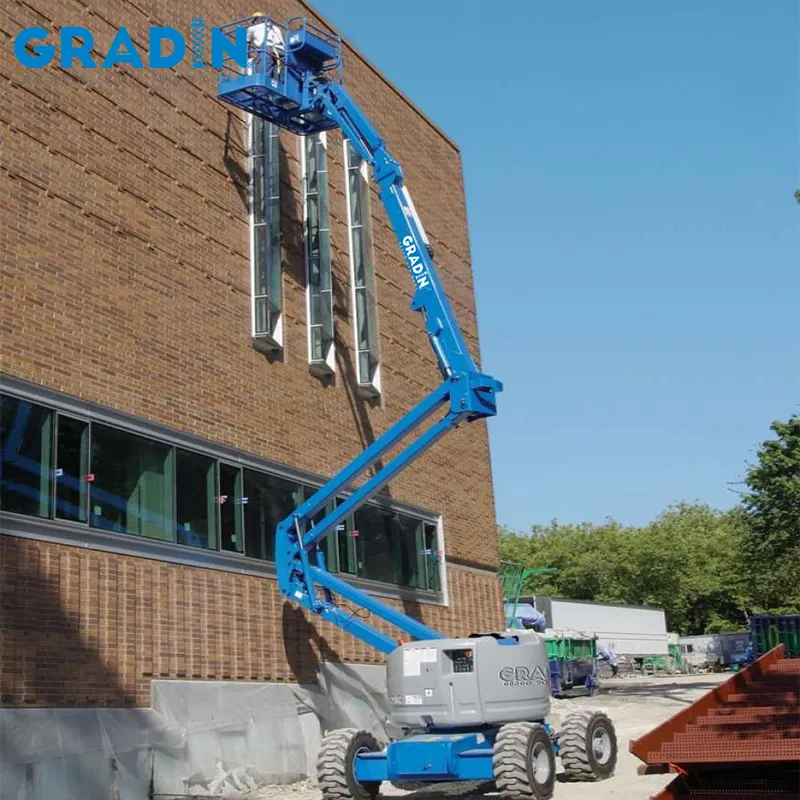 Manufacturer manned outdoor aerial remote control curved boom lift