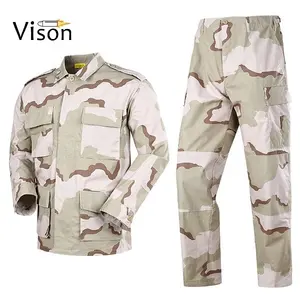 Vente en gros OEM de camouflage tactique de combat de fatigue BDU Camouflage polyester/coton uniforme personnalisé unisexe