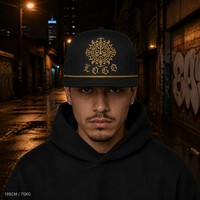 Casquette Trucker 5 Panneaux Vintage Personnalisée avec Broderie, Visière en Mousse et Filet, Style Urbain Chicano Côte Ouest, Vente en Gros