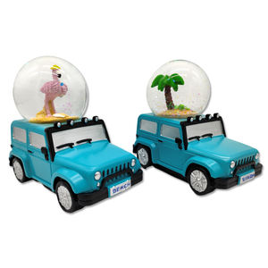 بشعار مخصص شاطئ باهاماس من راتنج فلامنغو كرة ثلجية فلامنغو - Product Image 5