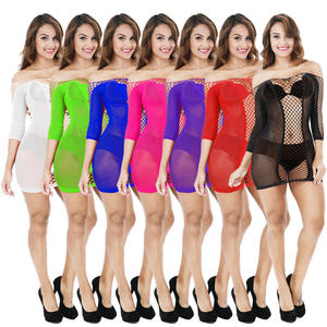 Nouveau produit en gros Dames Épaules <span class=keywords><strong>nues</strong></span> Sous-vêtements Résille Robe Lingerie Bodystocking pour <span class=keywords><strong>femmes</strong></span> Populaire <span class=keywords><strong>Femmes</strong></span> Sexy Doux - Product Image 2