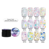 Vernis à ongles gel UV non toxique certifié CE, marque privée OEM/ODM, 12 couleurs, motif champ de fleurs et papillon, échantillon gratuit, Nail Art Ibdgel