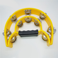 Hot Selling Durable Plastic Colorful Handheld Jingle Bells with Double Row Metal Jingles for Kids Music Education and Party Fun