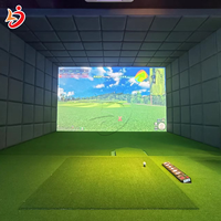 Simulador de golf para deportes de interior, superventas, simulador de deportes de interior inteligente, proyección de pantalla interactiva, centro de juegos, entretenimiento
