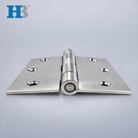 Charnière de porte en acier inoxydable 3,5 pouces US32D, finition 2,2 mm d'épaisseur, charnières carrées pour cuisine et porte de douche