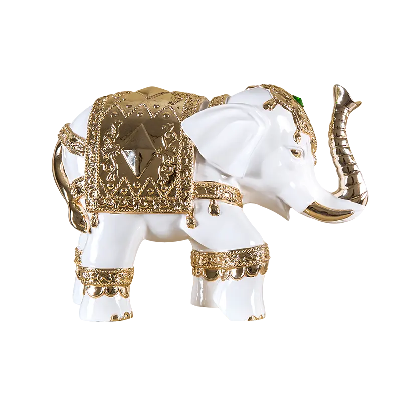 Figura de animal de resina de elefante de Tailandia, estatua de diseño de lujo para decoración del hogar