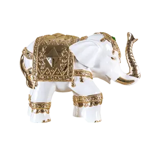 Home decor luxury in design Thailand elephant resin animal figure statue