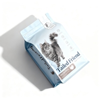 Sacs en Mylar imprimés sur mesure, pochettes verticales avec fenêtre transparente, refermables à fermeture éclair, résistantes à l'humidité, pour aliments pour animaux de compagnie (chiens et chats)