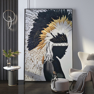 원시 그림 예술 그림 입구 로비 장식 그림 거실 소파 배경 벽 프레임 큰 그림 - Product Image 1