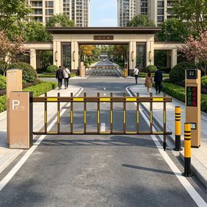 Sistema de Barrera de Seguridad Automática con Motor DC sin Escobillas, Barrera Metálica para Estacionamiento, Control Remoto, Protección IP55 - Product Image 1
