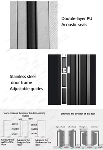 China personalizado KTV bar noche pie baño puerta cortafuegos de acero inoxidable puerta cortafuegos insonorizada + líneas - Product Image 6