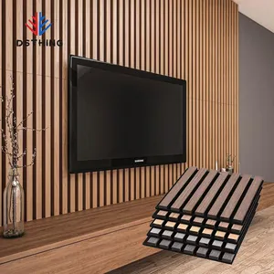 لوحة صوتية خشبية مخددة للسينما المنزلية من ألياف البوليستر الأعلى مبيعًا