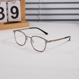 Vintage <b>Round</b> Eyewear <b>Frame</b> Fashion Ultrathin Myopia Glasses <b>Frame</b> Business Optical Spectacle <b>Frame</b> for Daily Wear - Product Image 4