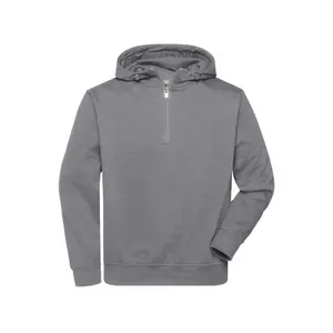 Felpa Bio Workwear con Mezza Zip in Tessuto Organico, Merchandising Sostenibile - Product Image 3