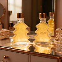 Bouteille en verre de parfum d'aromathérapie de bouteille de diffuseur rectangulaire créative unique de 120ML avec des bouchons