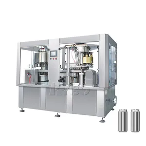 Automatic small beverage beer can isobaric canning filler sealer filling and sealing production machine